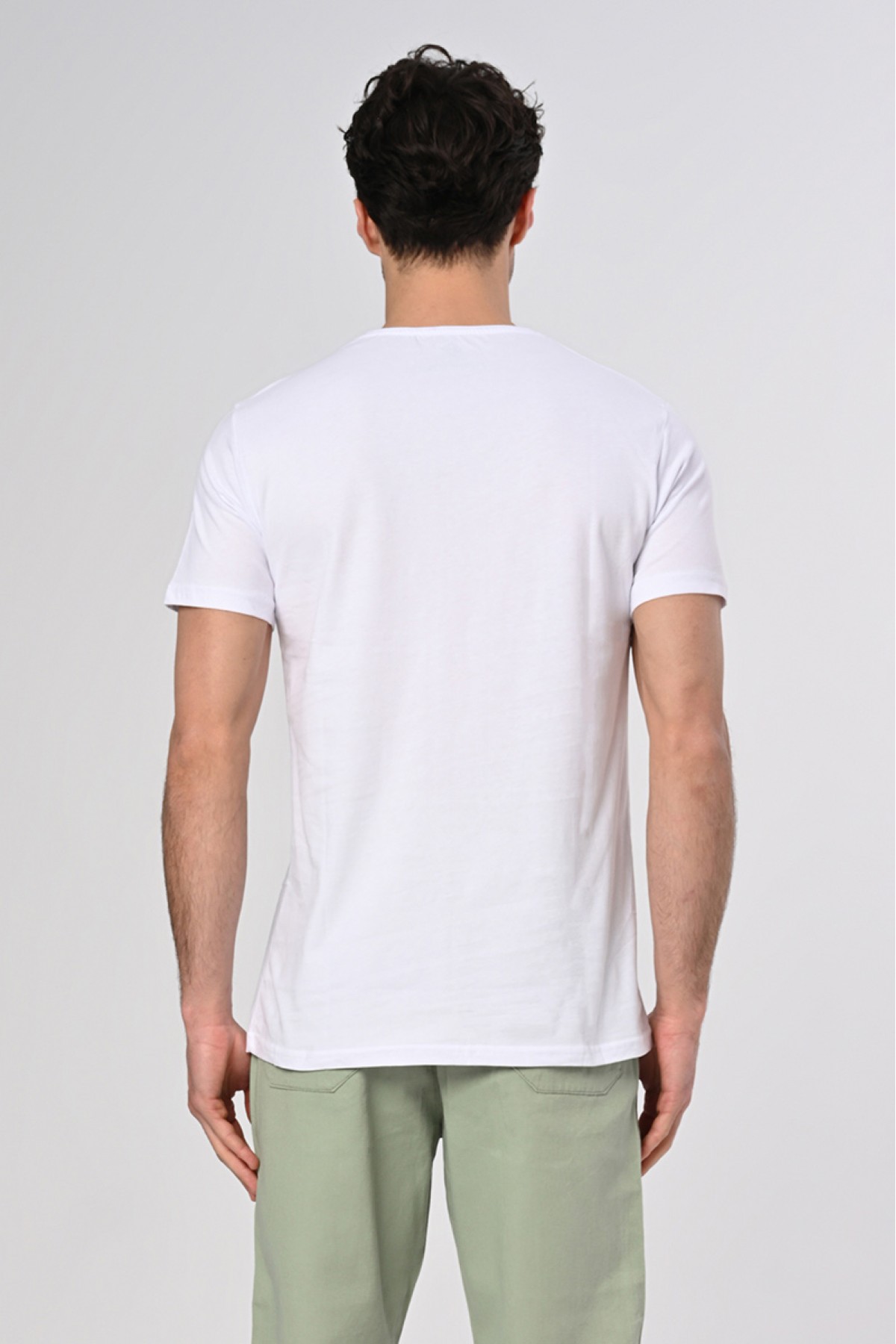 Halat Tasarım Pamuk Beyaz T-shirt